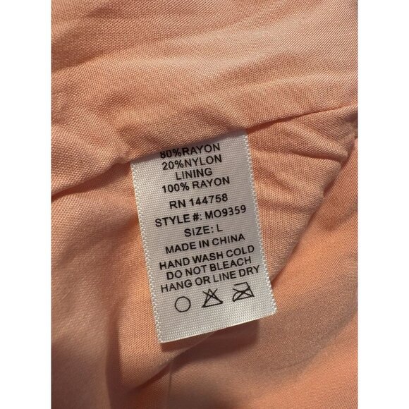 Chic Peach Midi Maternity Dress with Bow Detail - Pink Blush Maternity - Picture 12 of 12